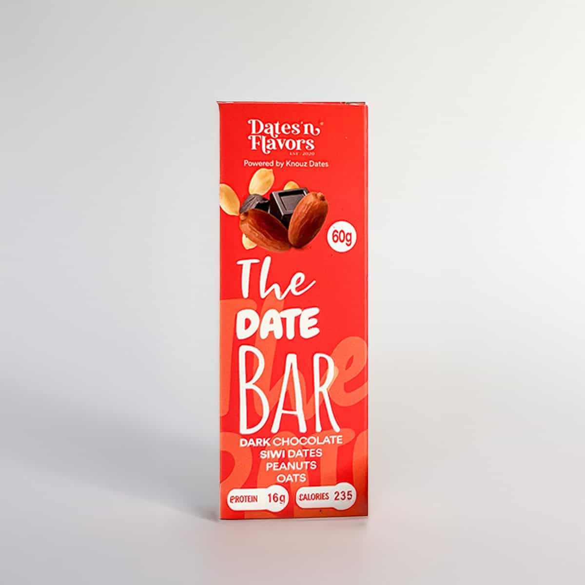 The Date Bar - 100% looduslik datlibatoon Medjool datlite, mandlite ja tumeda šokolaadiga