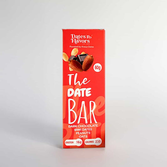 The Date Bar - 100% looduslik datlibatoon Medjool datlite, mandlite ja tumeda šokolaadiga